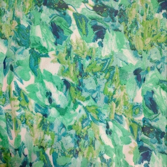 Juniper + Lime Green Tie Front Stretch Lined Tunic Top Size Large Petite LP - Picture 8 of 13